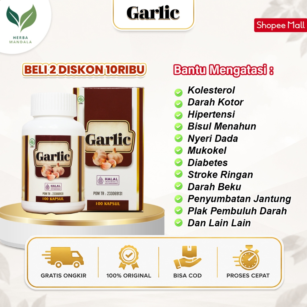 GARLIC Obat Darah Kotor, Bersih Darah, Gatal Karena Darah Kotor, Bisul Dan Jerawat