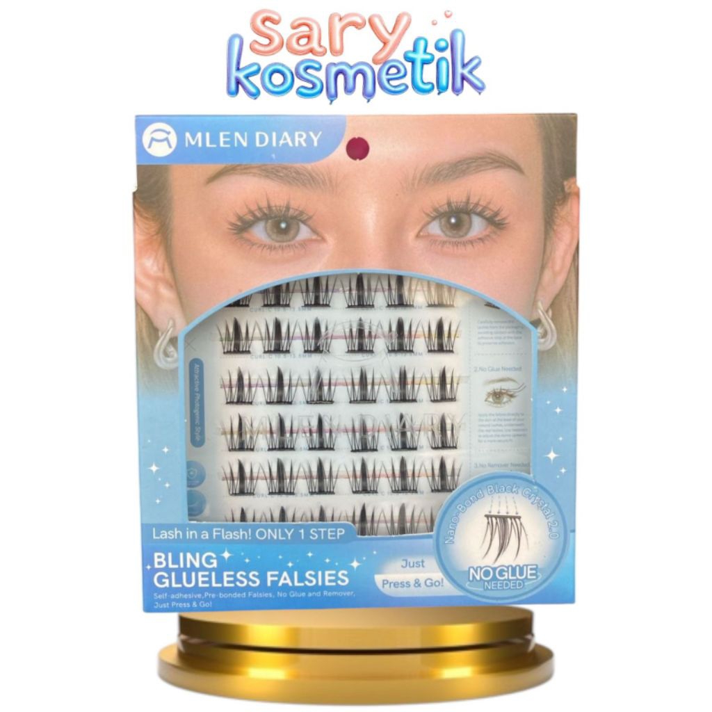 ap.cx}[tanpa lem] MLEN DIARY bling glueless falsies bulu mata awet nyaman dan lembut