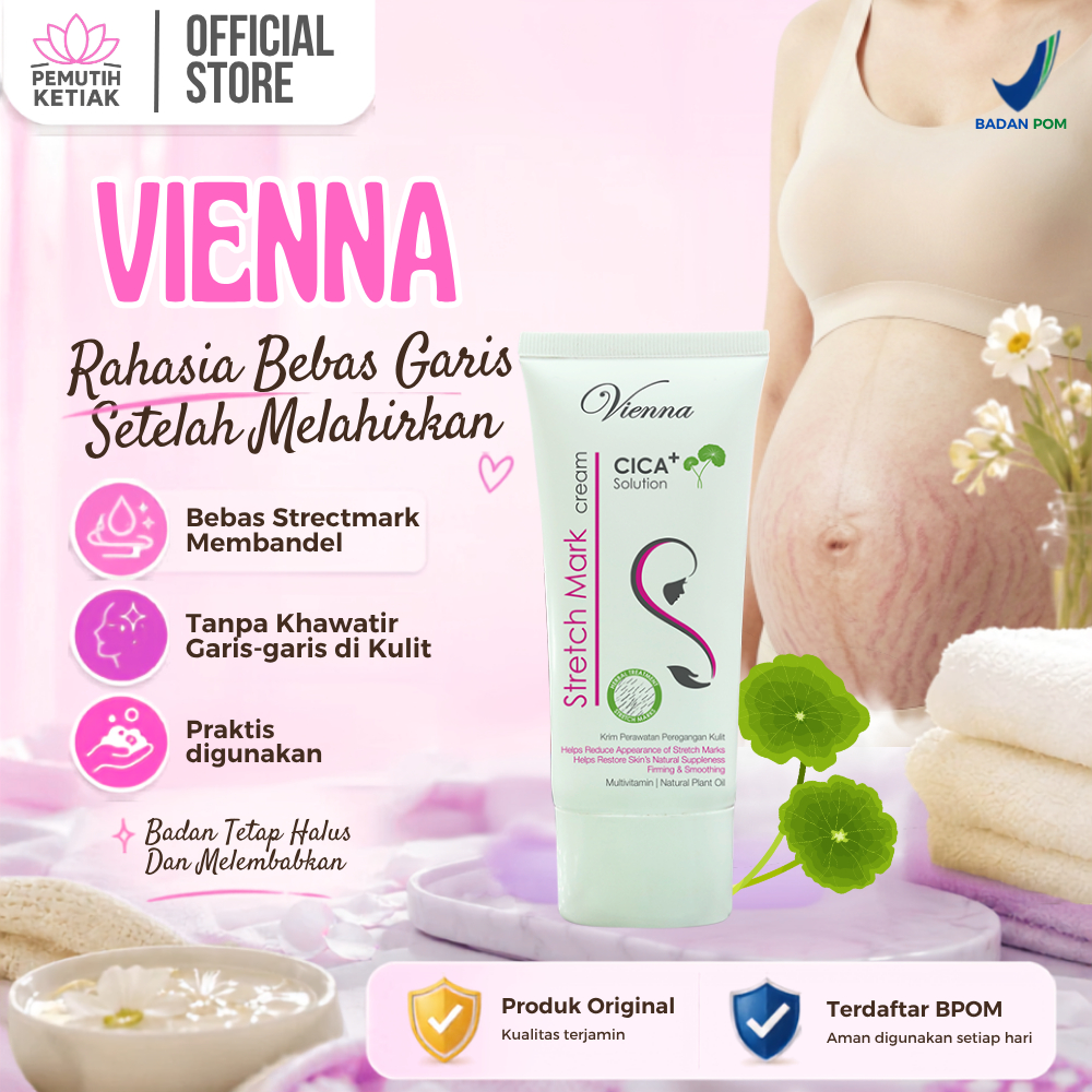 CREAM PENGHILANG STRETCH MARK TERAMPUH VIENNA STRETCH MARK CREAM BPOM