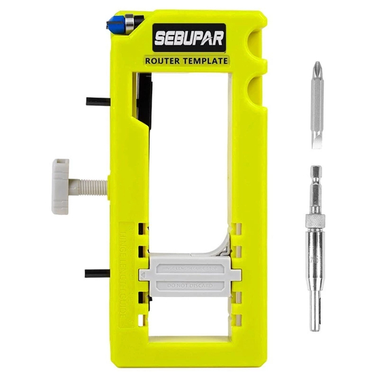 Alat Bor Engsel Pintu Jig Engsel Router Template - Hinge Guide Drill Locator Plate