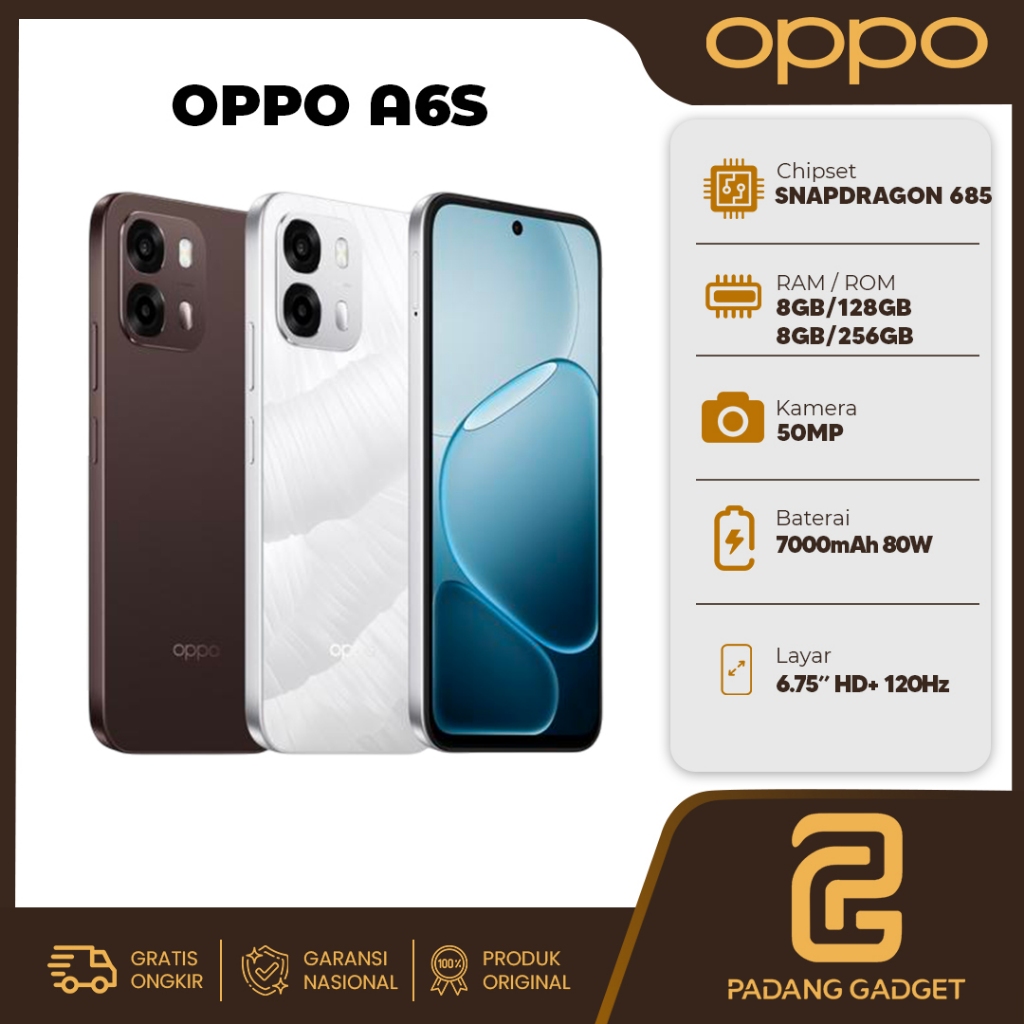 Oppo A6s 8/128GB 8/256GB HP Android Smartphone Baru Garansi Resmi