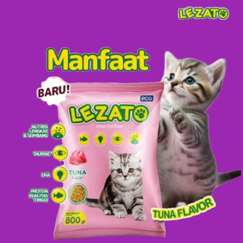Makanan Kucing Lezato Cat KITTEN TUNA , LEZATO KITTEN