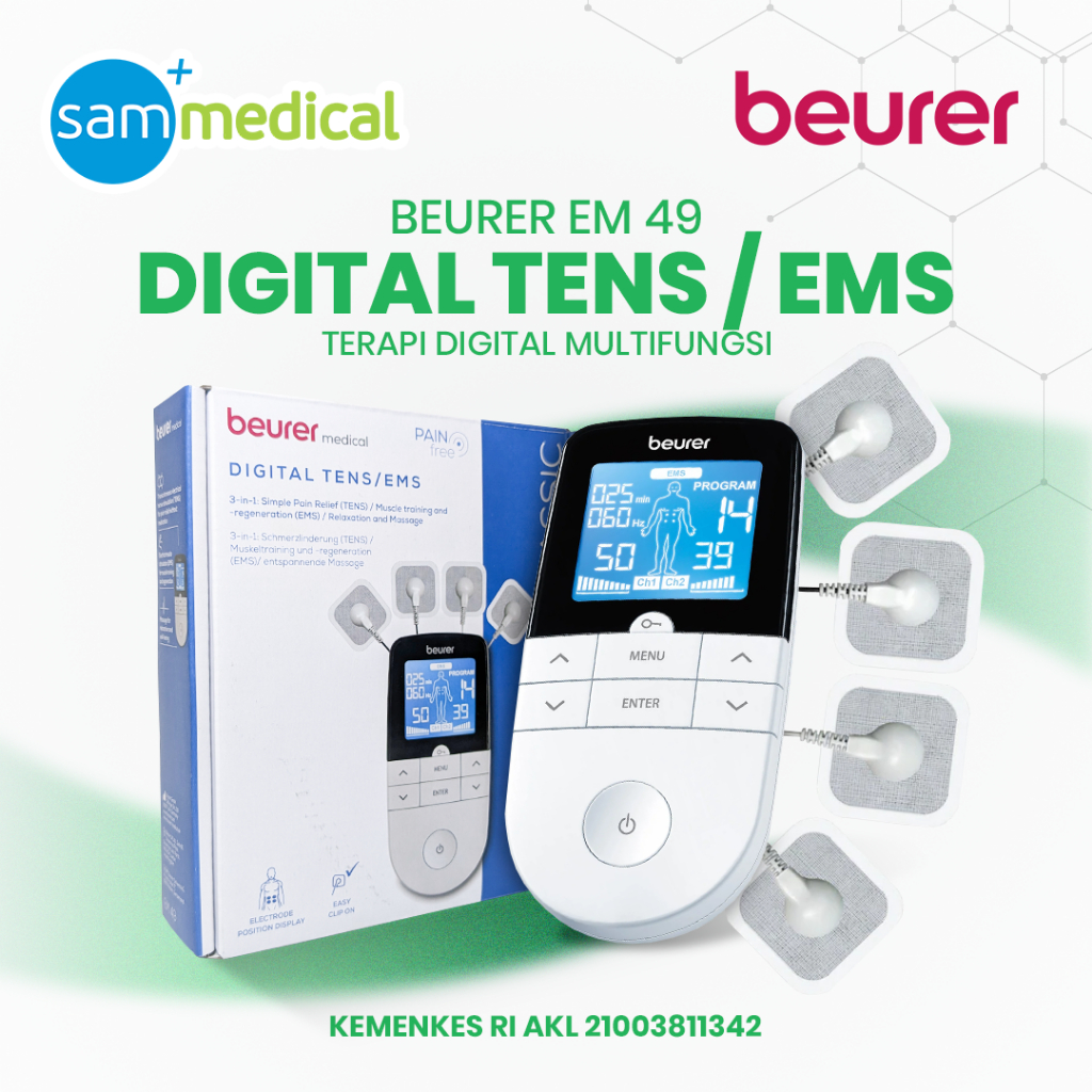 Beurer Alat Terapi Massager Pijat EM 49 / Gentle Therapy / Tens EMS Massager  / TENS / Terapi Nyeri