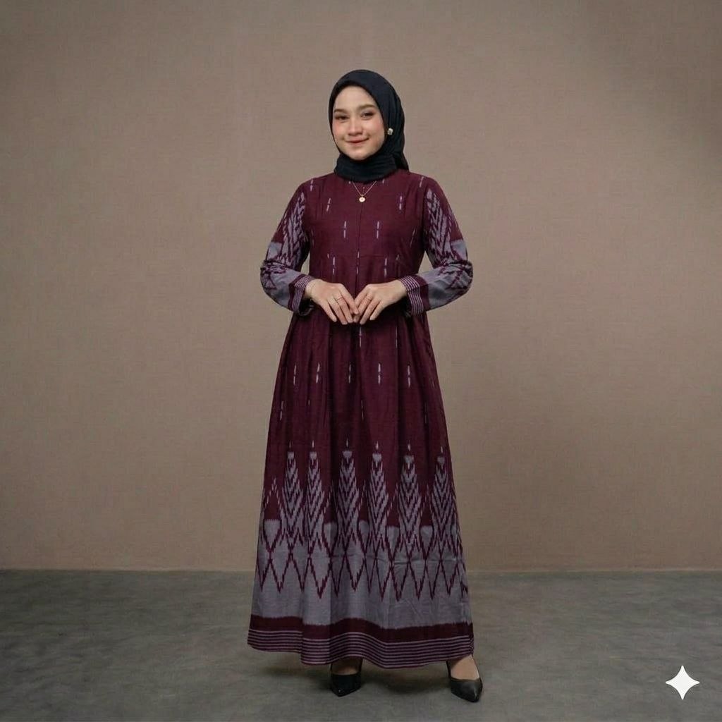 GAMIS JUMBO LD120 - GAMIS BATIK - GAMIS BATIK JUMBO - DRESS BATIK - GAMIS JUMBO BATIK SYAHDAN