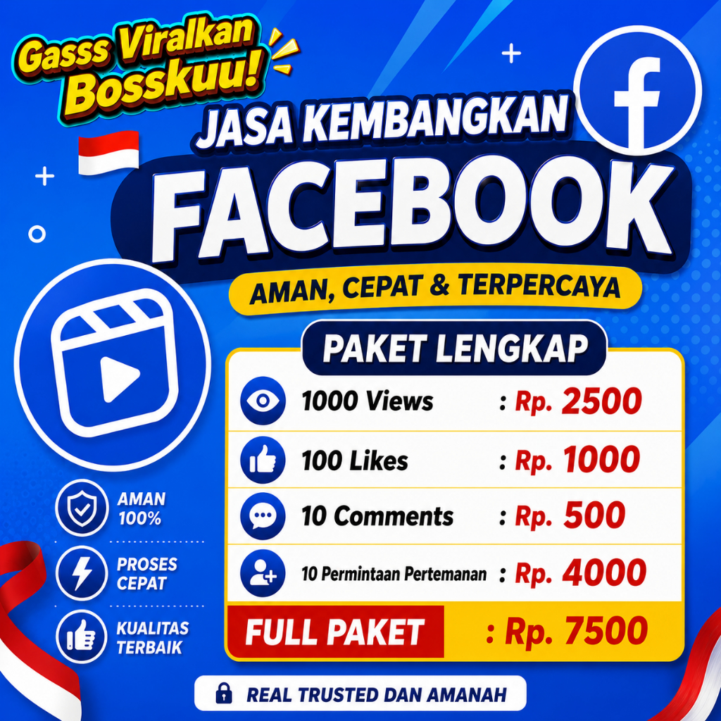 Jasa Naikkan Akun Facebook | Views, Likes, Komentar & Pertemanan Aktif