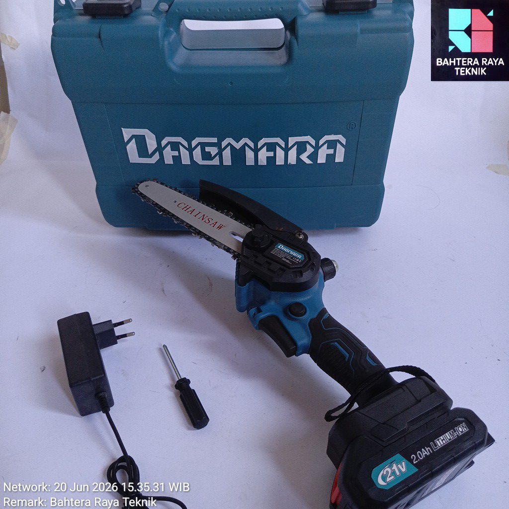 Dagmara Mini Chainsaw 6-Inch Saw Powered by 1Pcs 21V 13000mAh Batteries for Wood Cutting, Tree Trimm