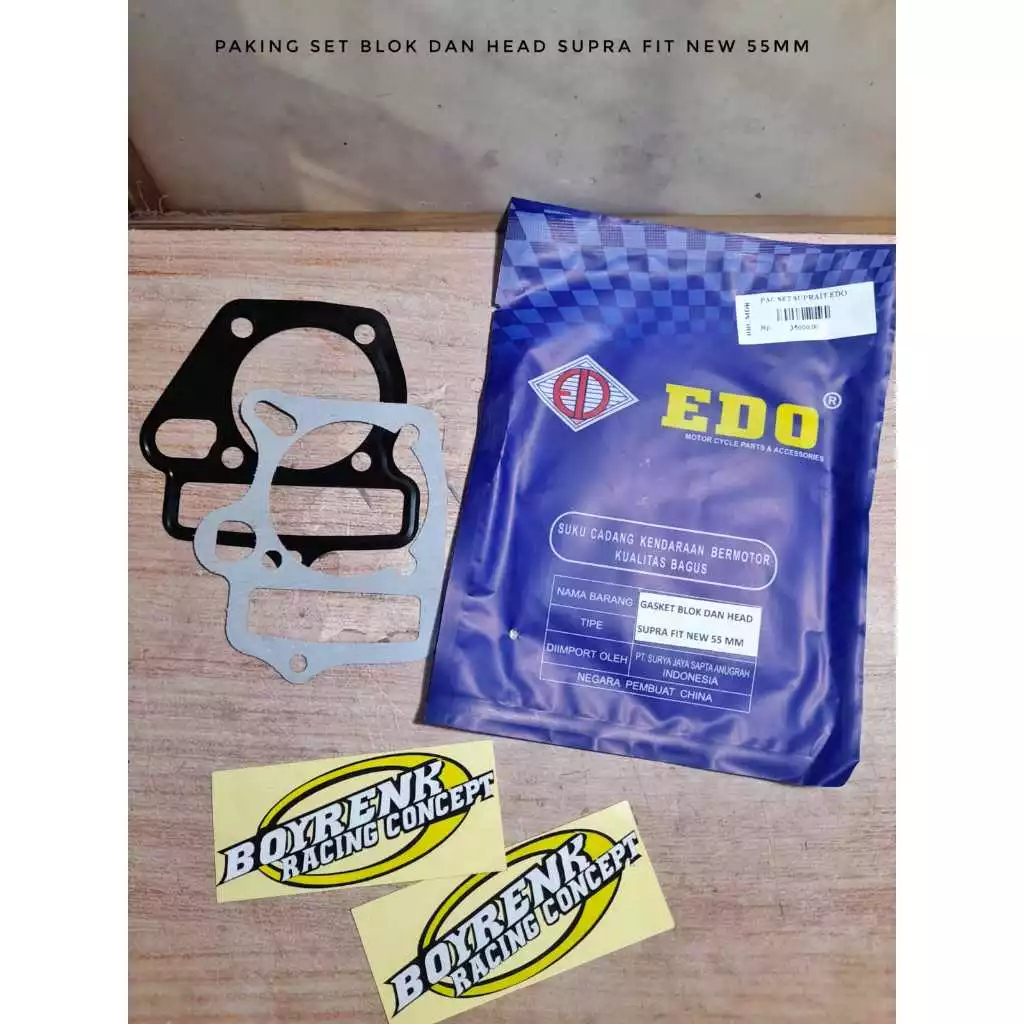 1SET Paking Perpak Blok Kop SUPRA FIT NEW LEGENDA 55mm Edo - BOYRENK RACING CONCEPT