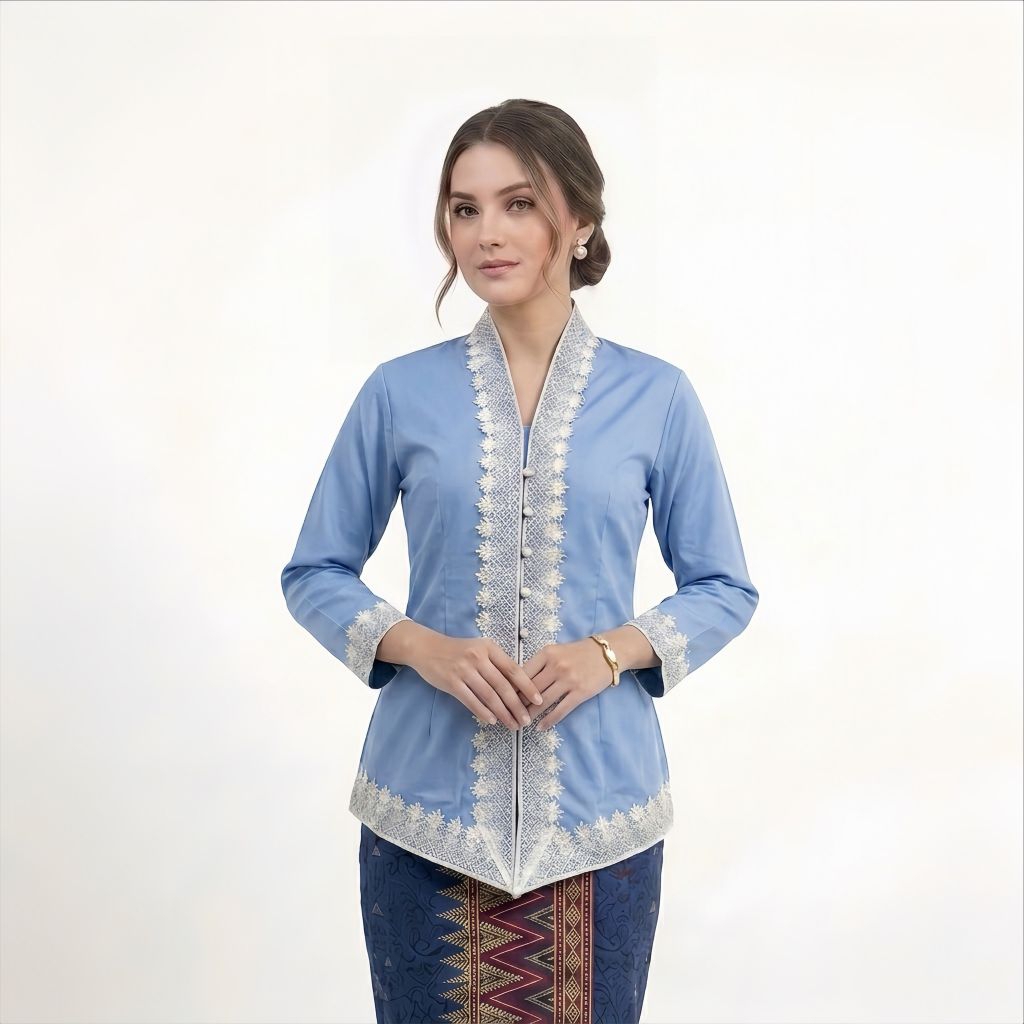 ENCIM RENDA ANJANI Kebaya Kartini Terbaru Simple dan Elegan Berbahan Katun TOYOBO PREMIUM