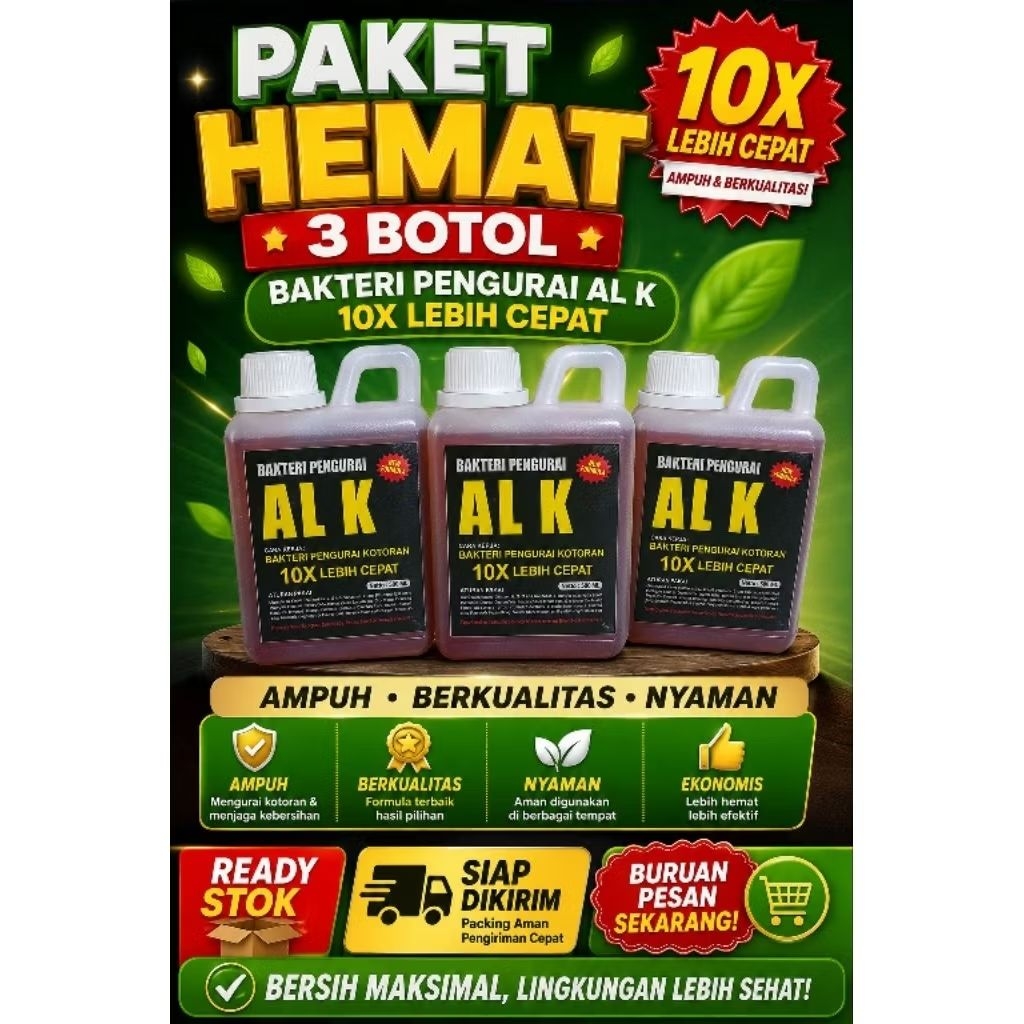3 botol ALK cairan penghilang amoniak bau kandang