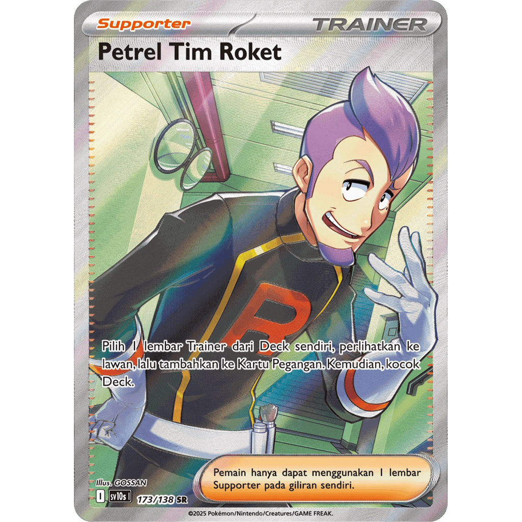 Petrel Tim Rocket #173 SR Kehadiran Juara - Kartu Pokemon TCG Original Indonesia