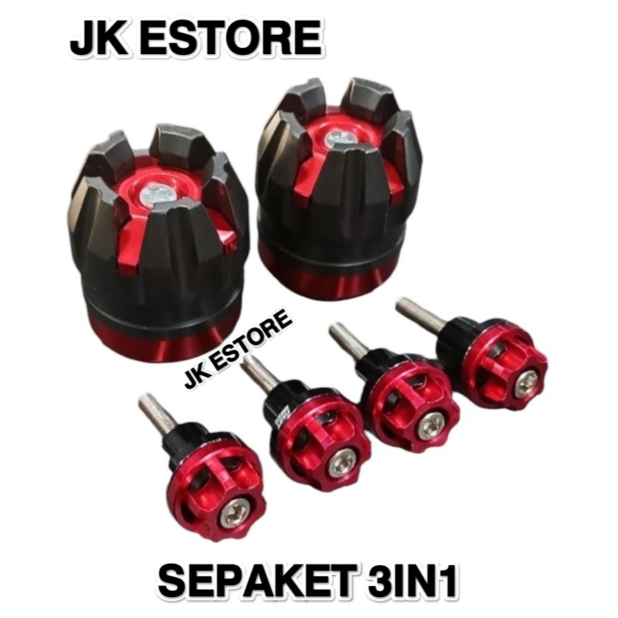 Jalu as roda jumbo + jalu spakbor 4 biji universal cocok untuk semua motor