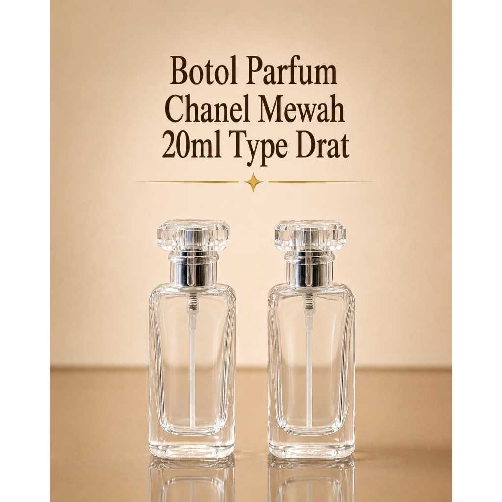 Botol Parfum kosong kaca 20ml/Botol chanel MEWAH/terbaru