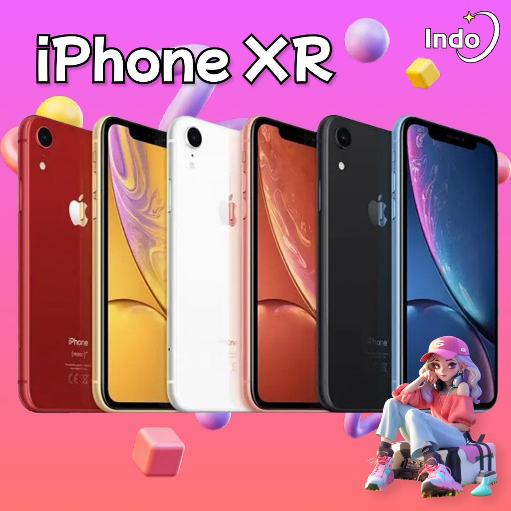 iPhone Xr Second 128GB 64GB Unlocked All Provider 5,8" LCD Ori 100% Fullset Mulus Normal Phone xr