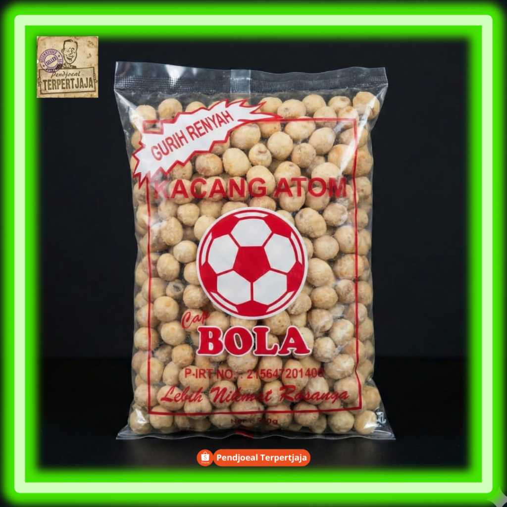 Kacang Atom Cap Bola 500gram (Kemasan Besar) Khas Samarinda - Kacang Bola Kacangnya Samarinda - Oleh
