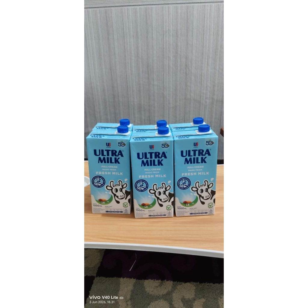 Susu UHT Fullcream ultra milk 1000ml/1L