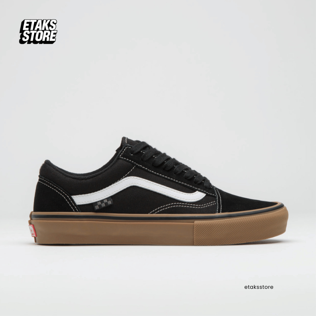 Sepatu Vans Skate Old Skool Black Gum | Skateboard Shoes | Navya GMG | Original Resmi