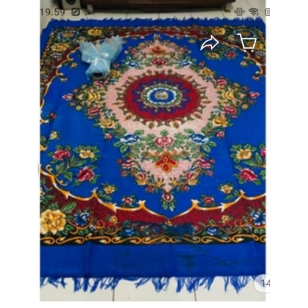 KARPET AMBAL PERMADANI JAGUAR LARIS tebal warna biru