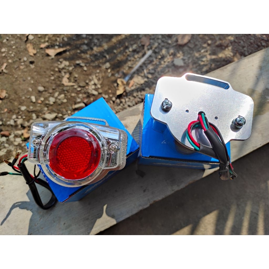 stoplamp MONKEY cover belakang CNC mika clear smoke impor bornfree stop lamp monkey tutup belakang c