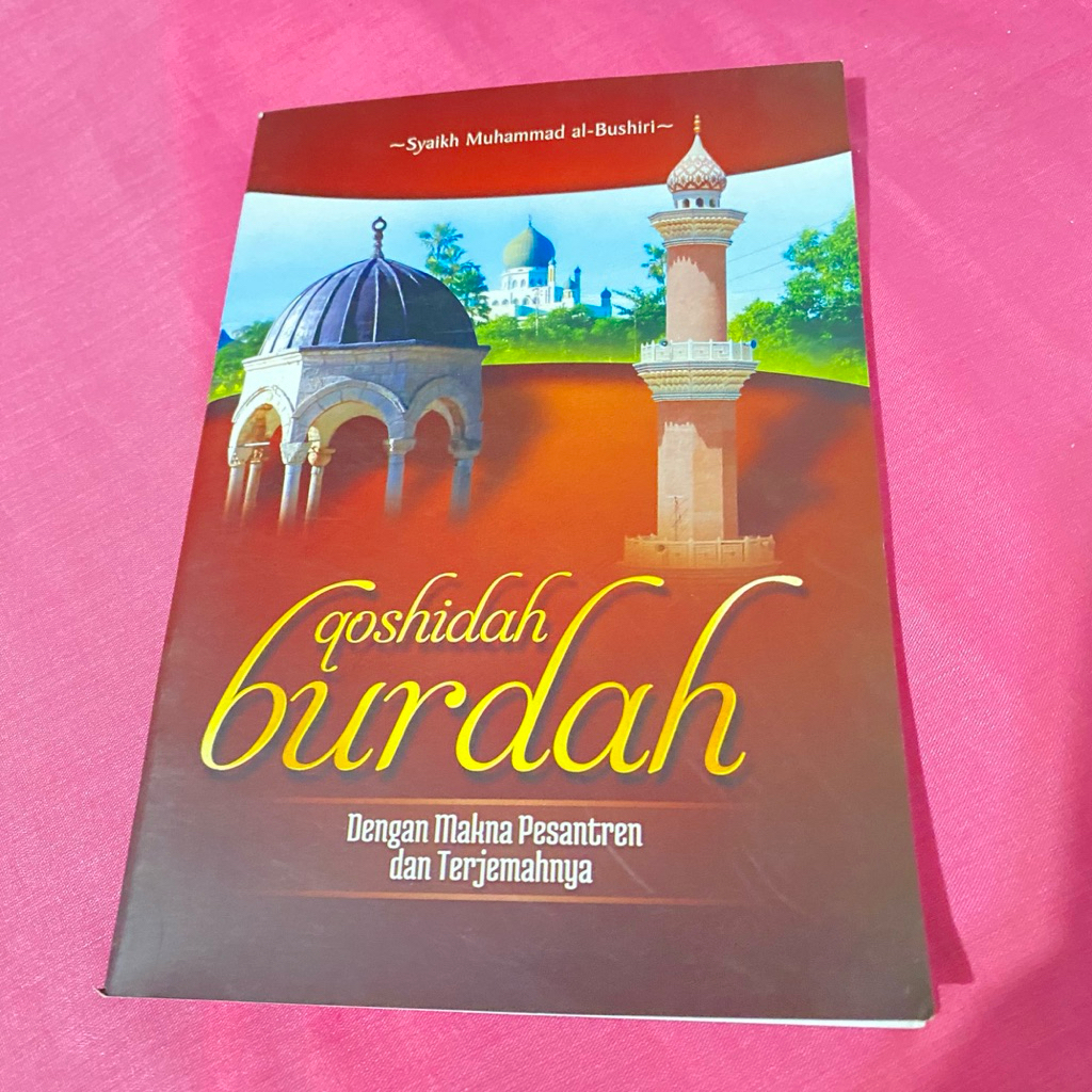 BUKU KITAB original terjemah qosidah  burdah lengkap makna pesantren lirboyo