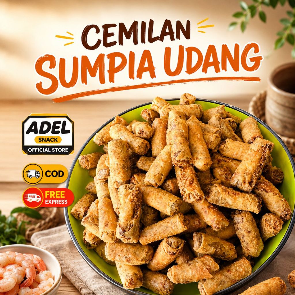Sumpia Udang 500 gram Murah Enak / Sumpia Abon Rasa Udang/ Sumpia Udang Kiloan