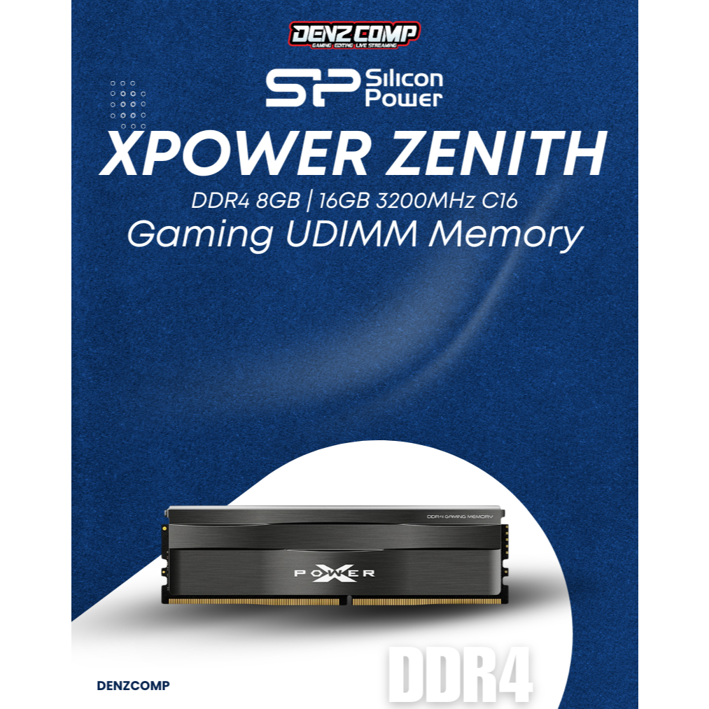 Silicon Power XPOWER Zenith DDR4 8GB | 16GB 3200MHz C16 Gaming UDIMM Memory