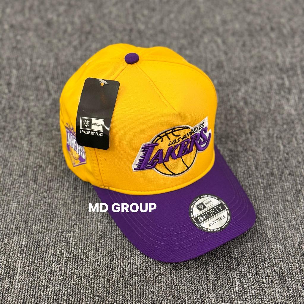 NEW LAKERS-Topi Baseball Lakers Los Angeles Katun Buludru Full Bordir Hat Pria Dewasa-Topi Baseball 