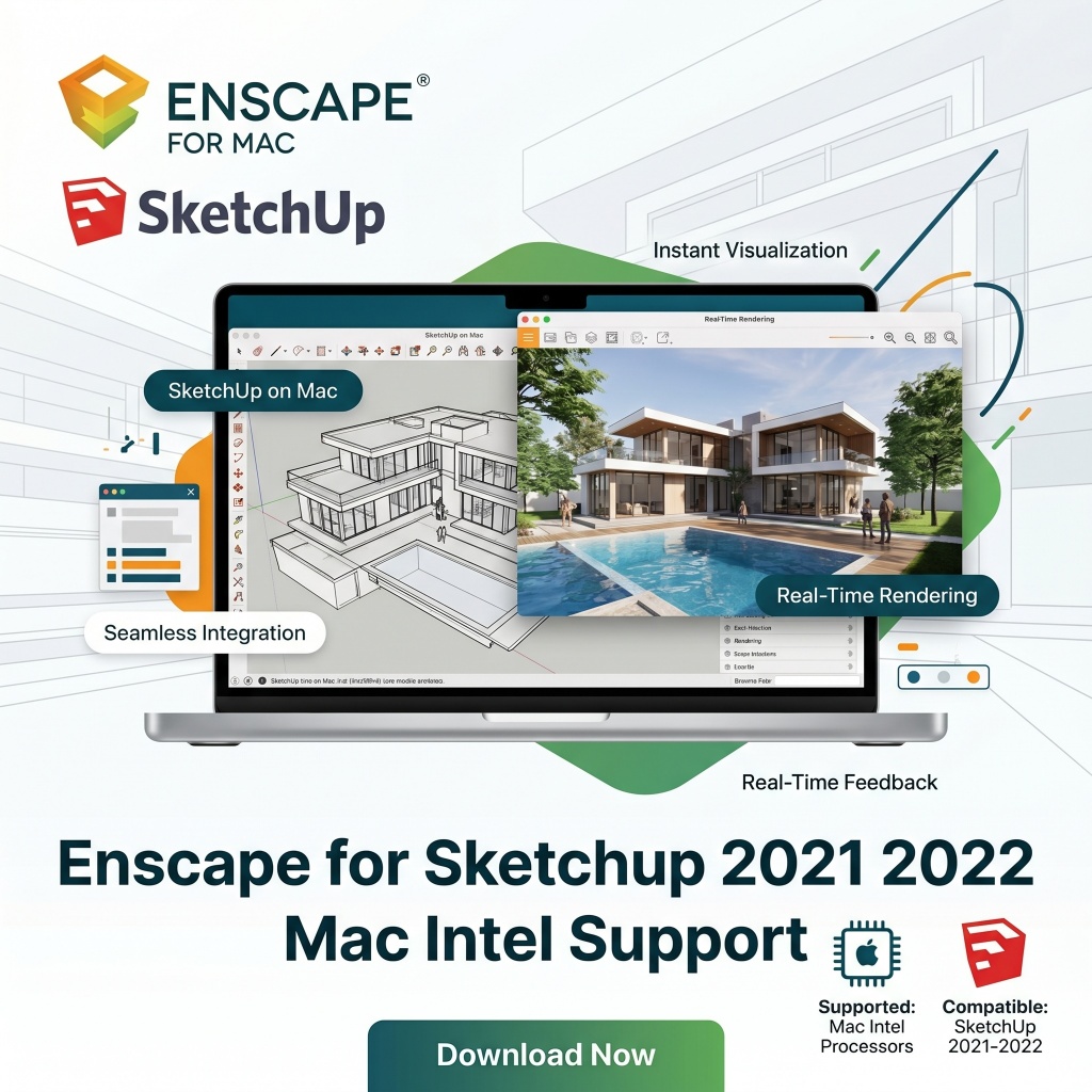 Enscape Mac Intel for SketchUp 2021 & 2022 – Eksklusif