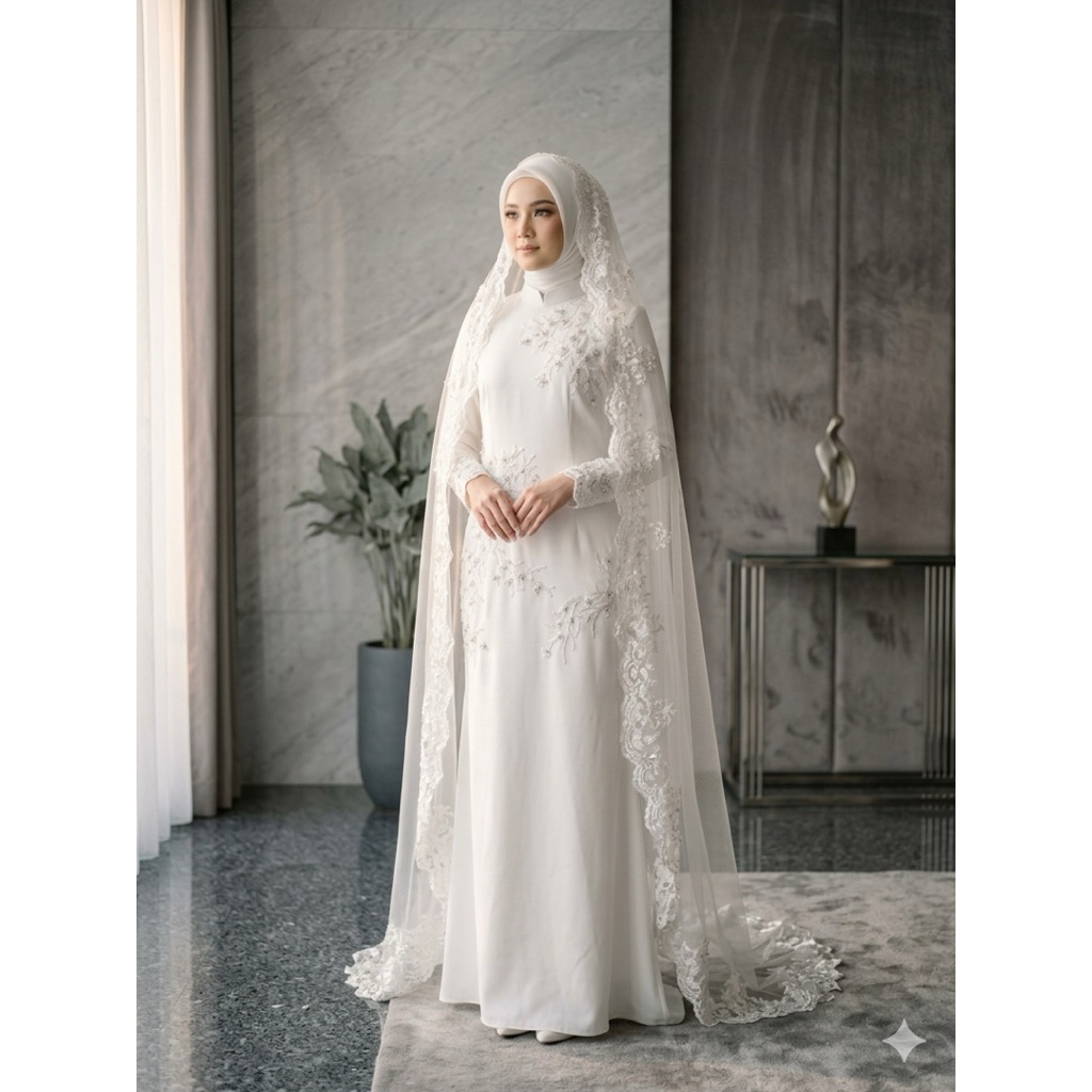 gaun pengantin Malaysia melayu gaun akad gaun walimah wedding dress muslimah gaun turki gaun pengant