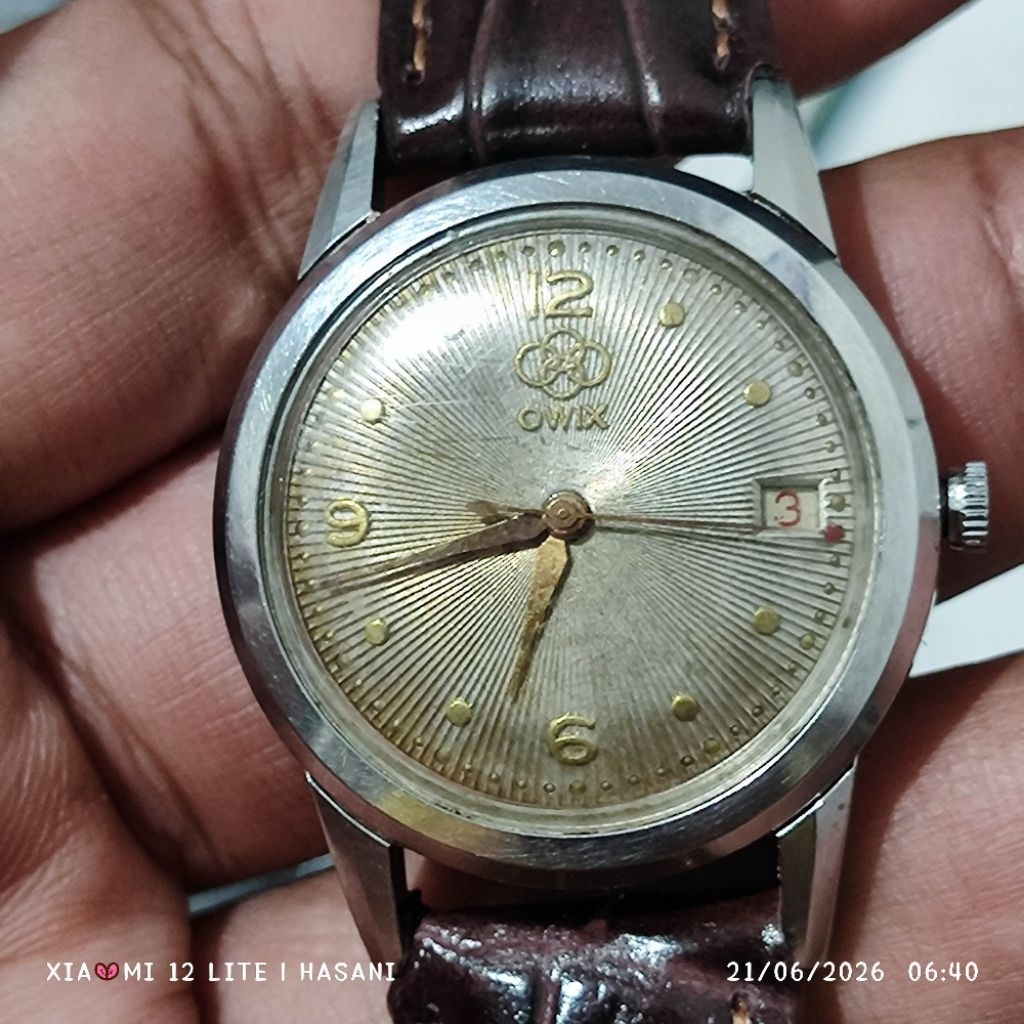 jam tangan vintage military owix swiss made