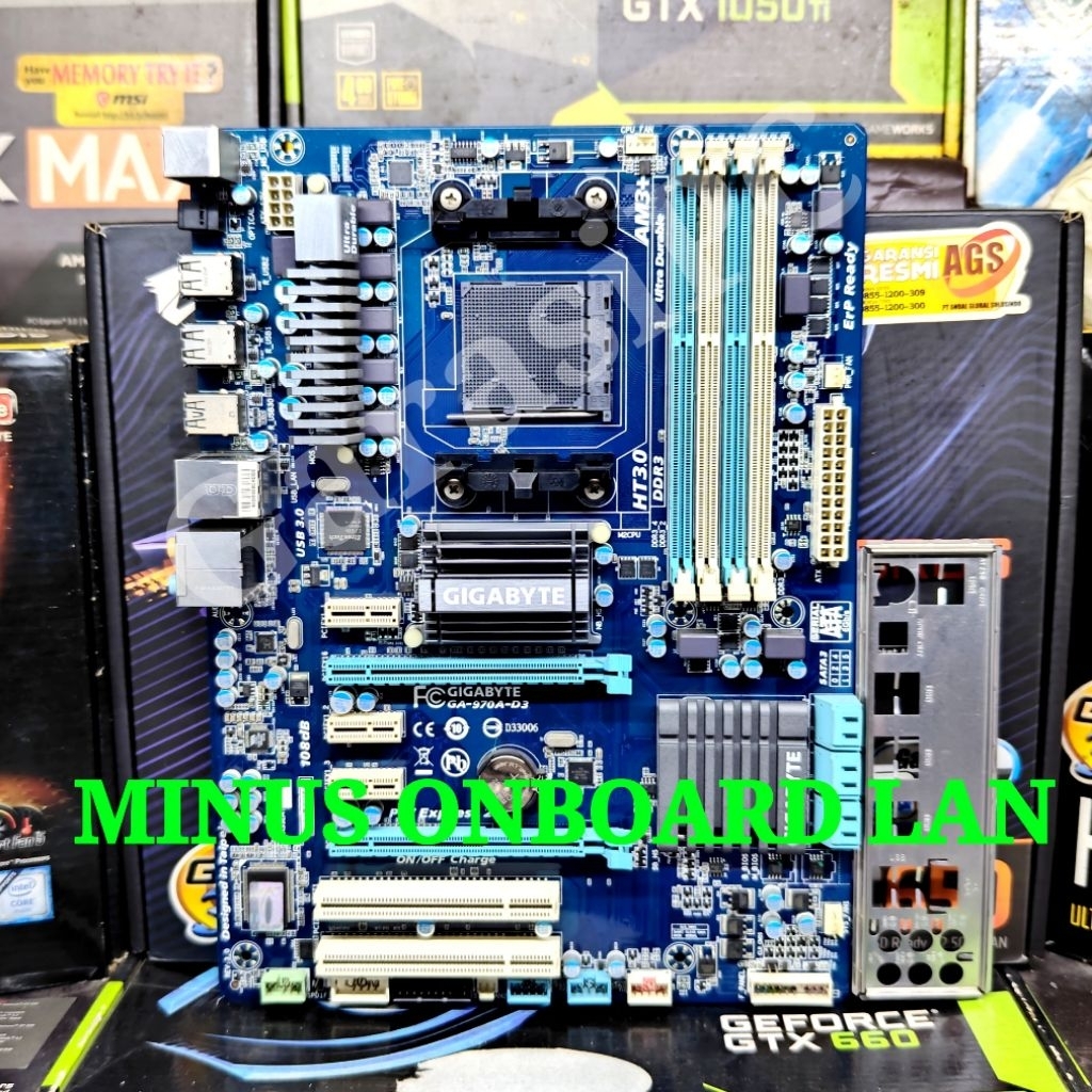 Motherboard AMD Gigabyte GA-970A-D3 Socket AM3 AM3+ Support Processor FX MINUS ONBOARD LAN