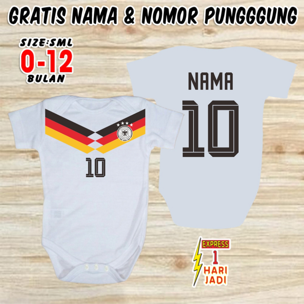 jumper baju bayi bola klub kaos set jamper romper pakaian kado laki laki perempuan newborn 0 6 12 bu