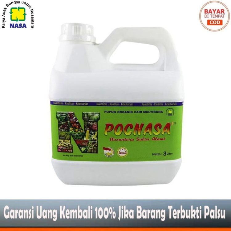 PUPUK ORGANIK CAIR ( POC ) NASA 3 LITER | PUPUK ORGANIK | PUPUK CAIR | PUPUK NASA