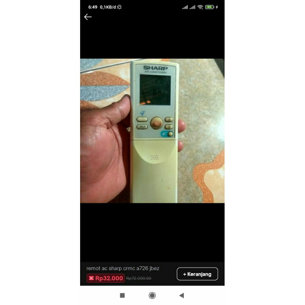 remot ac sharp crmc a726 jbez