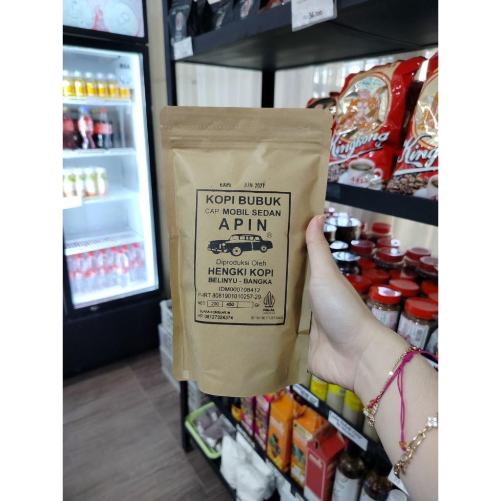 Kopi Apin/ Kopi sedan khas Belinyu, 200gr & 450gr