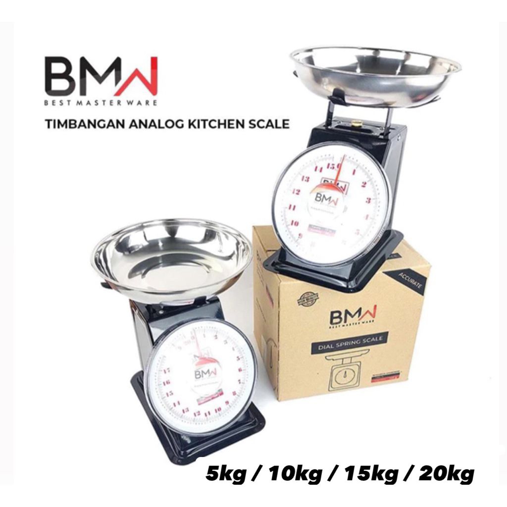 Timbangan Dapur Manual Analog / Dacing Stainless Steel (Kitchen Scale) 5kg / 10kg / 15kg / 20kg