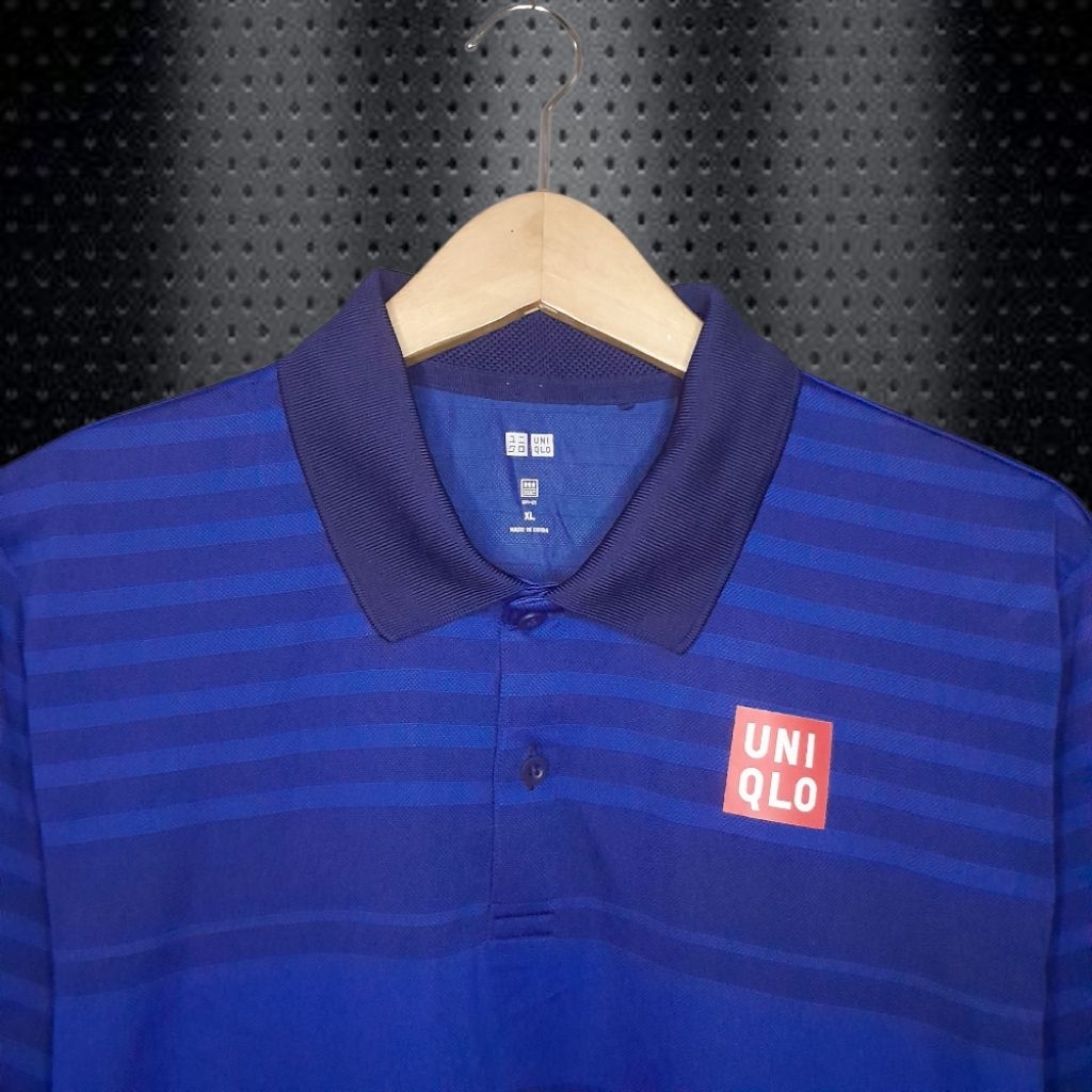 UNIQLO X KEI NISHIKORI Kaos Kerah Olahraga Tennis Pria, Atasan Olahraga Tennis Pria