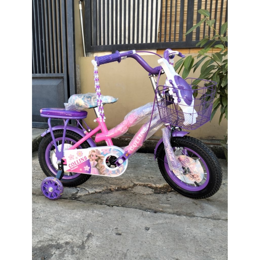 SEPEDA 12, SEPEDA CEWEK, SEPEDA 12 INCH ANAK PEREMPUAN, SEPEDA CEWEK KERANJANG, CTB 12, SEPEDA 12 IN