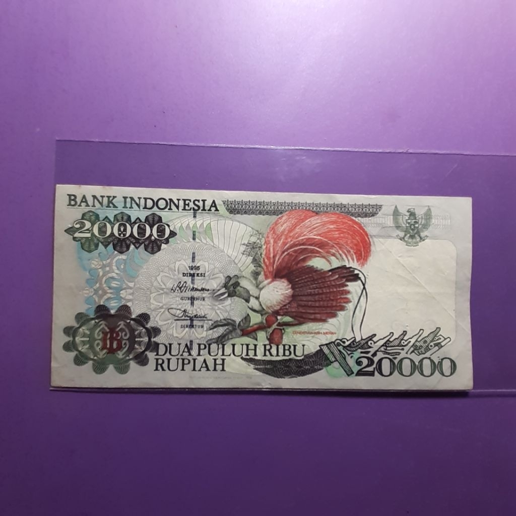 uang kuno 20000 rupiah cendrawasih