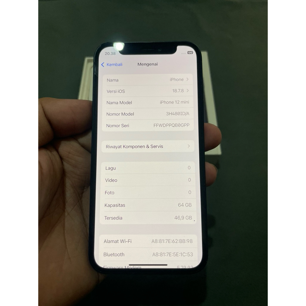 IPHONE 12 64 GB MINI EX IBOX SECOND