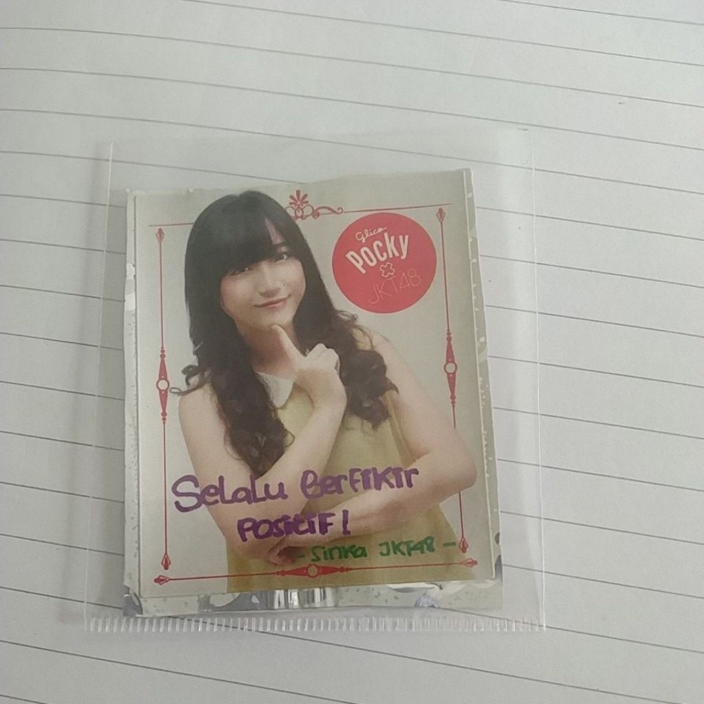 STIKER POCKY X JKT48 EDISI SEKITAR 2015 SINKA