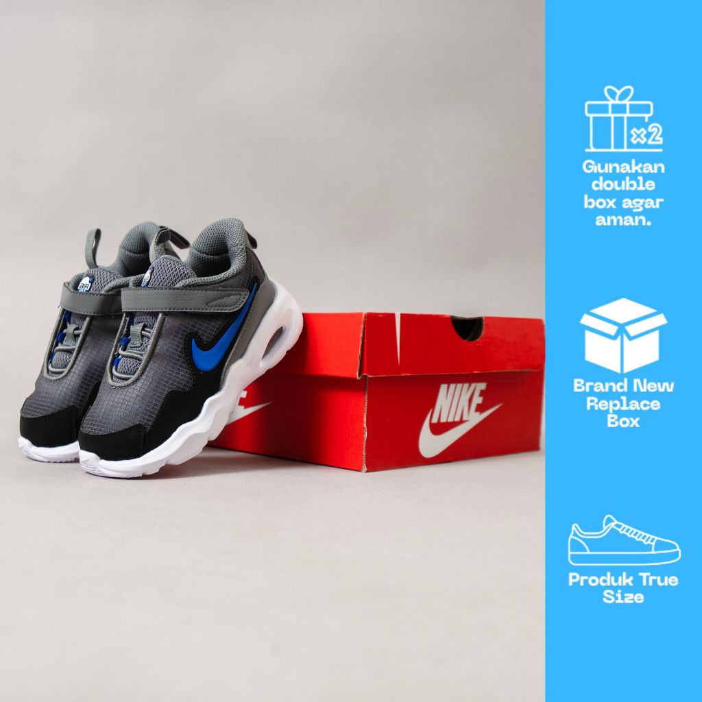 Sepatu Kids / Sepatu Anak / AIR MAX NOVA KIDS - GREY BLACK BLUE