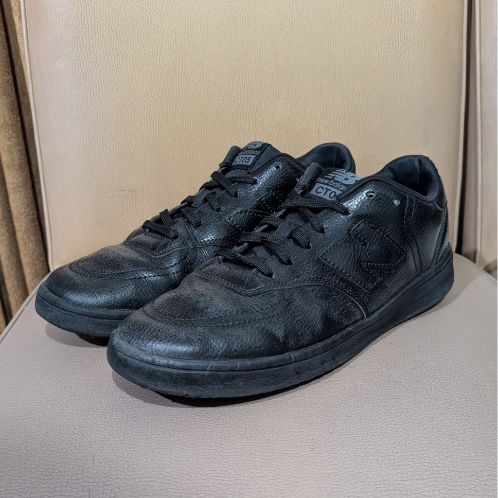 Sepatu Sneakers New Balance NB CT05 All Black Hitam Kulit Sintetis size 44 Insole 28.5 cm Fashion Pr