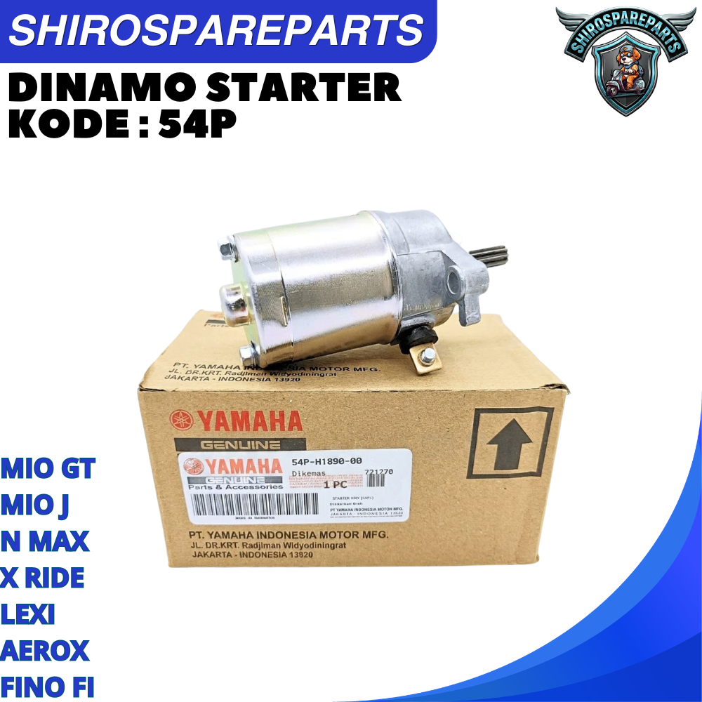 Dinamo Starter 54P Asli Original Motor Yamaha X Ride , Fino Fi , Mio Soul Gt ,Mio J ,Mio Gt ,Mio M3 