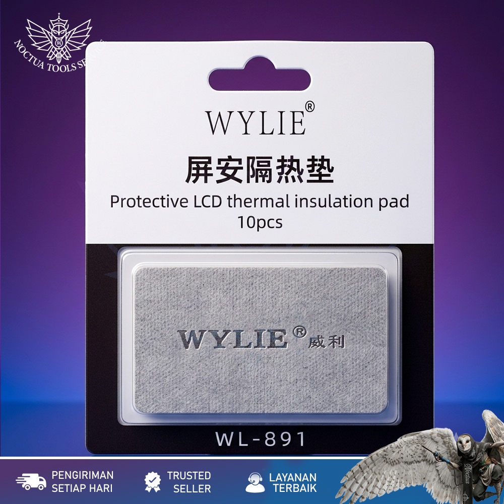 WYLIE WL-891 TOOLS ANTI PANAS PROTECTIVE LCD THERMAL INSULATION PAD ISI 10pcs
