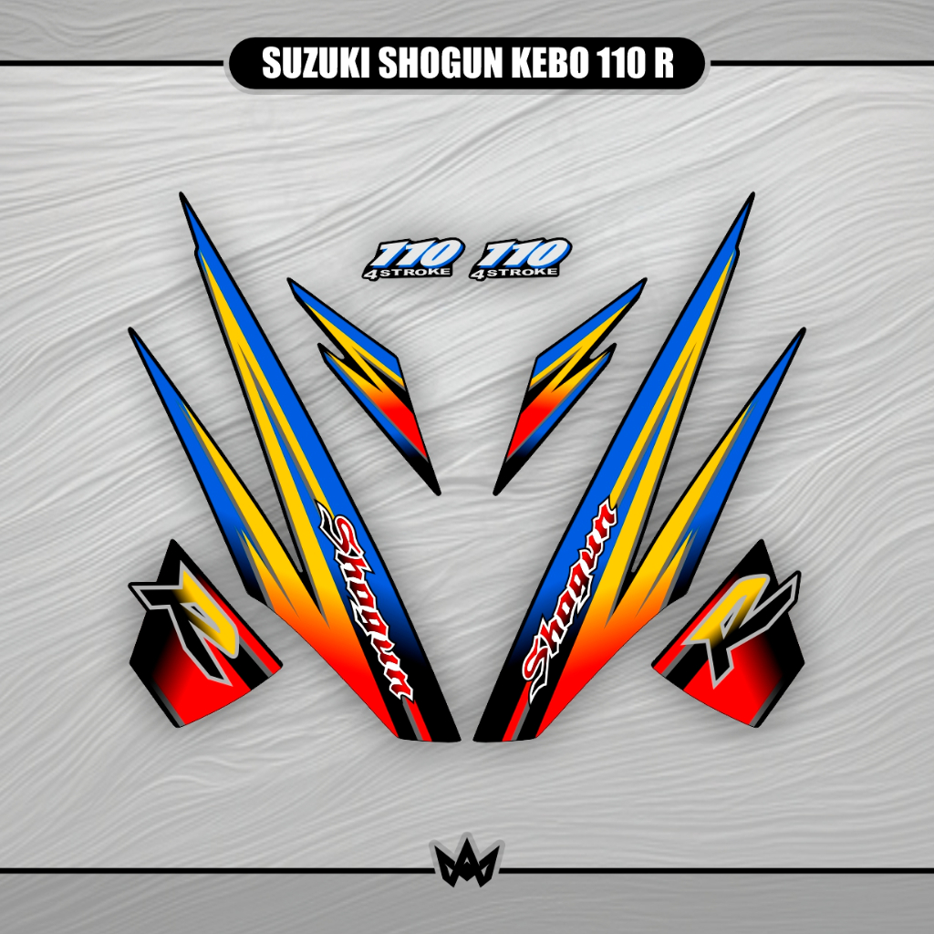 Striping Stiker Suzuki Shogun Kebo 110 R SH21c Sticker Decal Stripping Setriping Motor Suzuki Suzuki