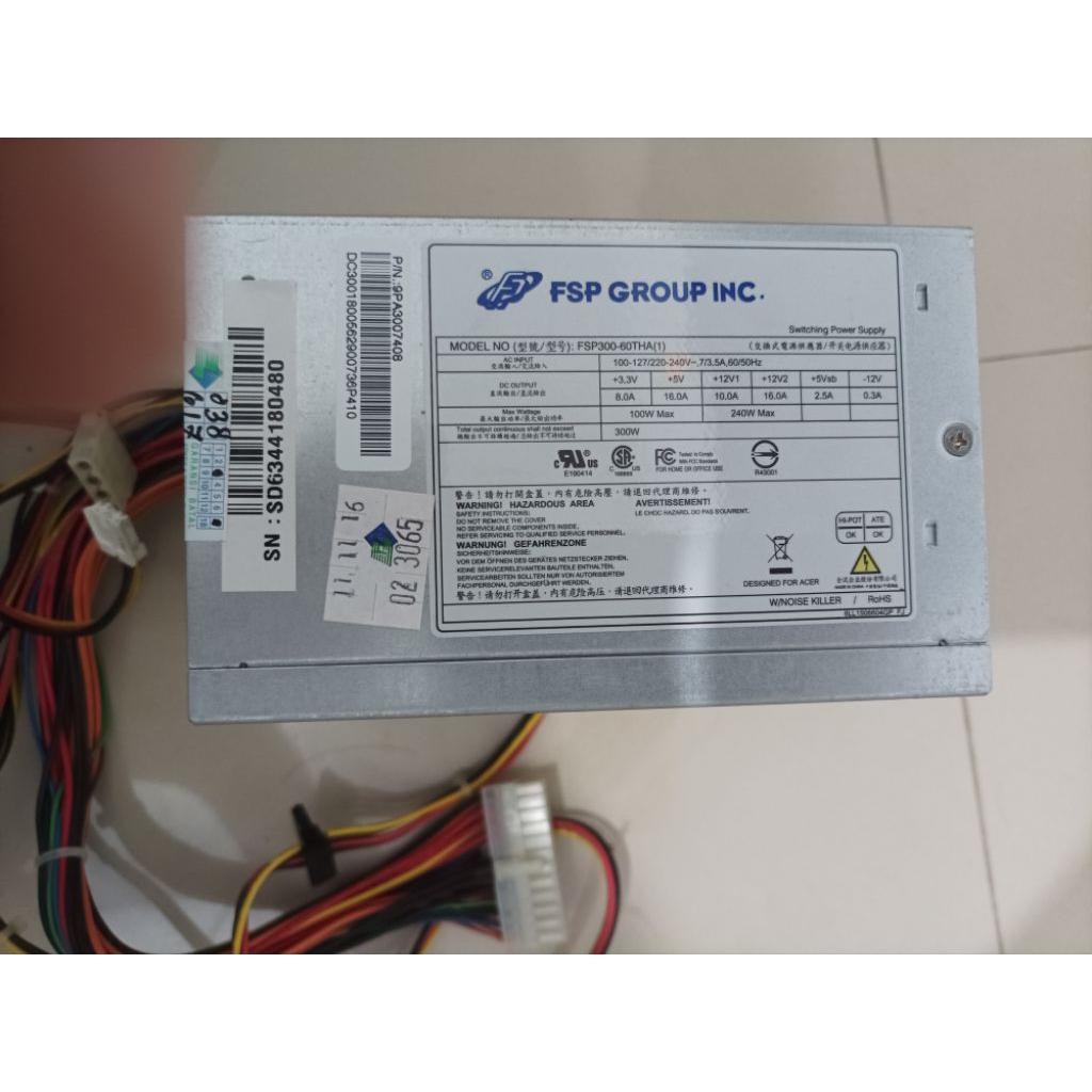 psu fsp 300w copotan PC buildup 24pin