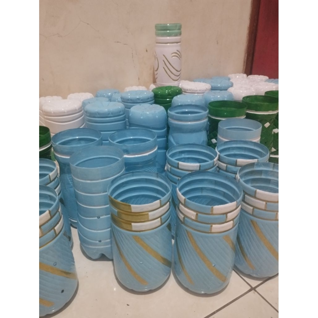 prakarya pot botol plastik bekas