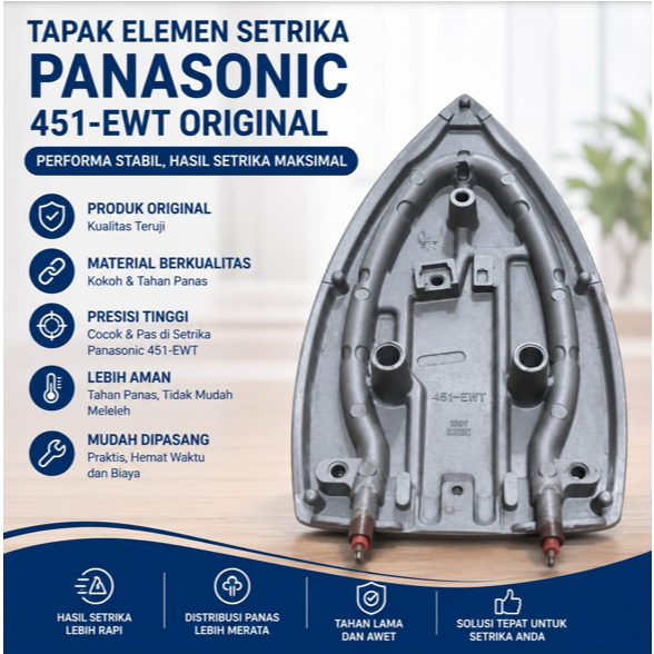 TAPAK ELEMEN SETRIKA PANASONIC 451-EWT ORIGINAL COPOTAN