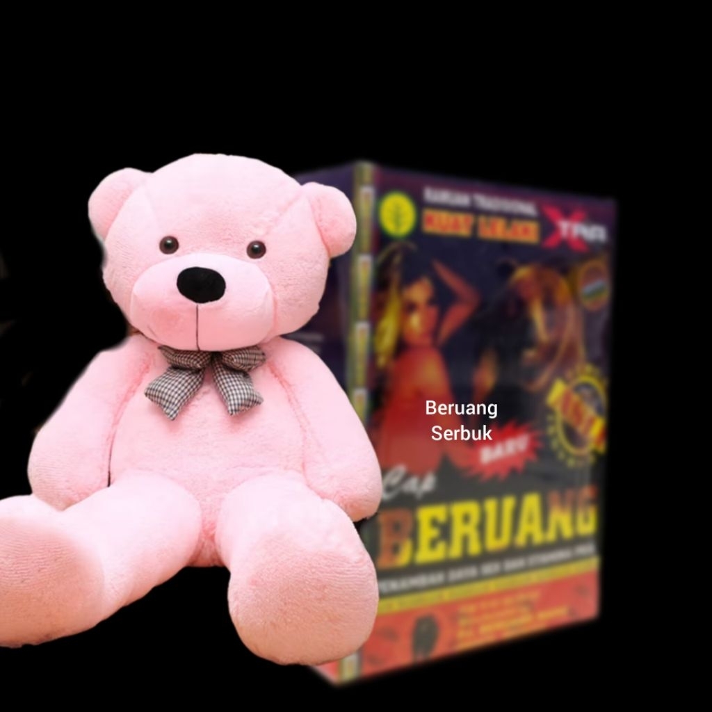 Boneka Beruang Hitam Serbuk Halus nyaman Cocok untuk anak kecil