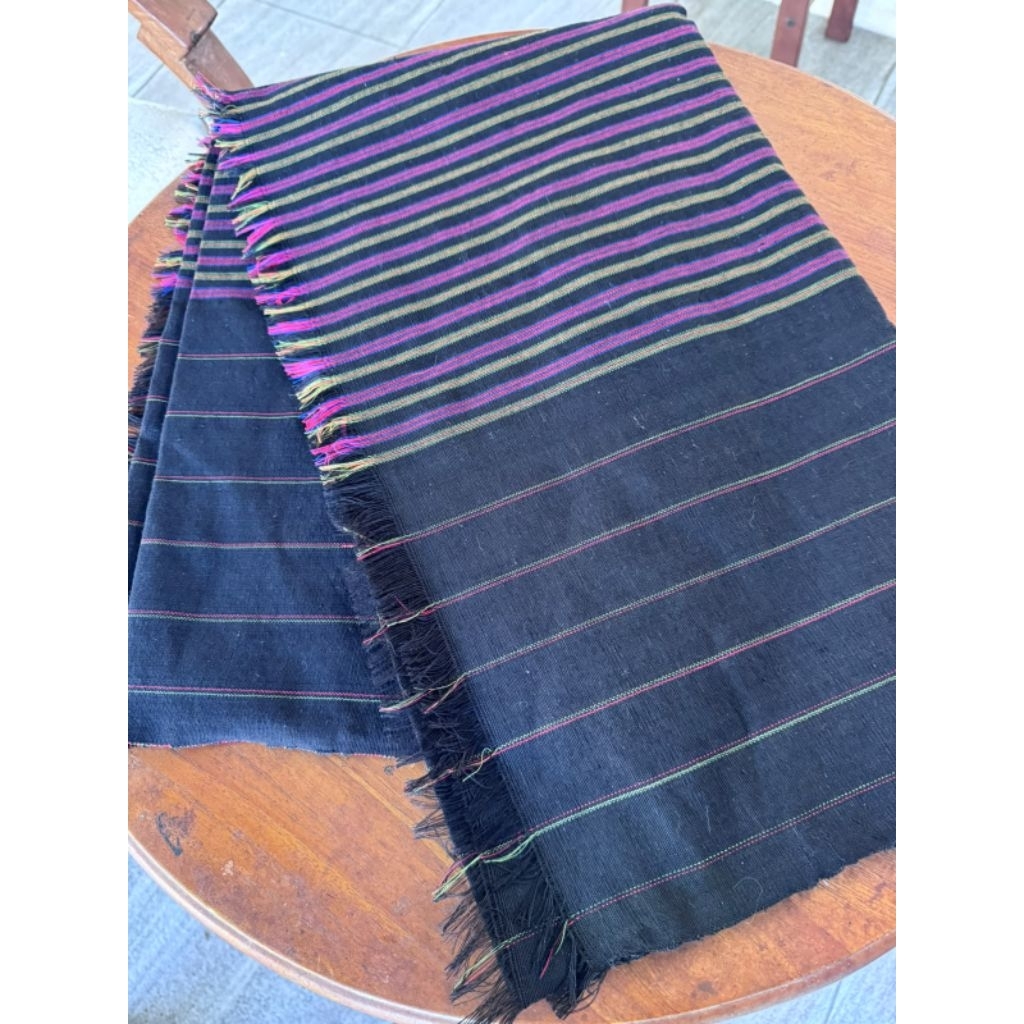 kain Lurik hitam pink ATBM (handmade)